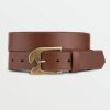 Pánský pásek Volcom Skully Leather Belt