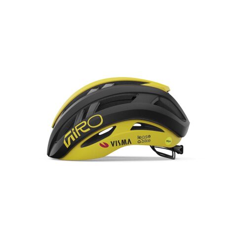 silniční přilba GIRO Aries Spherical Mat Black/Yellow Visma