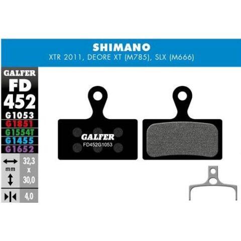 brzdové desky GALFER FD452 PERFORMANCE - Shimano XTR, XT, DEORE, SLX, XTR