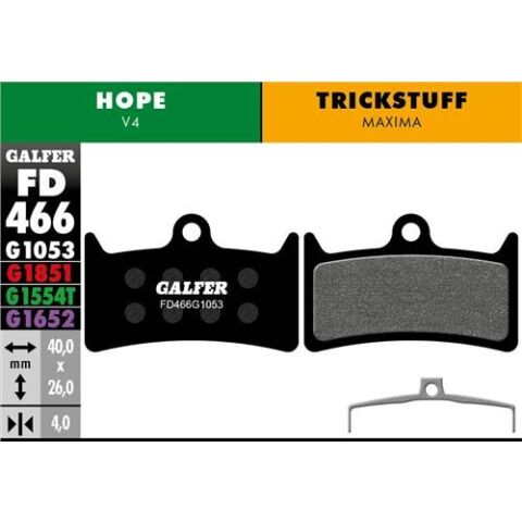 brzdové desky GALFER FD466 PERFORMANCE - Hope, Trickstuff