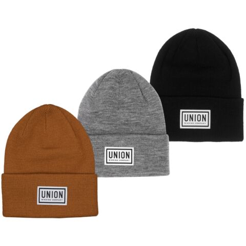Sada Kulichů Union High Cuff Beanie (3pcs)  - Black, Gray, Brown
